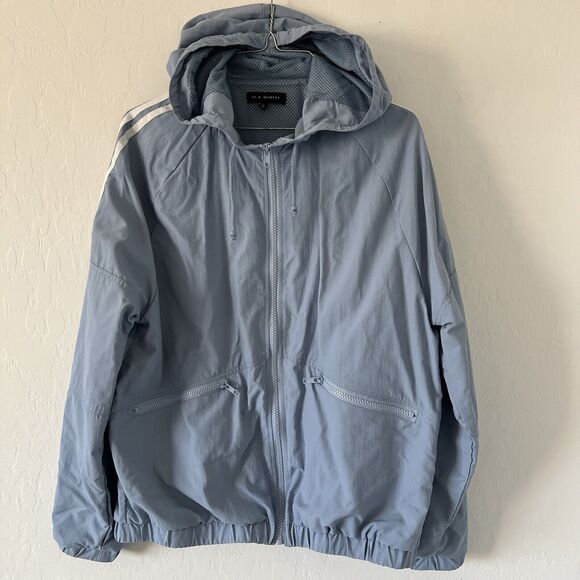 L.A. Hearts Light Blue Windbreaker Zip Up Hooded Jacket, Woman’s Size S - Picture 1 of 5